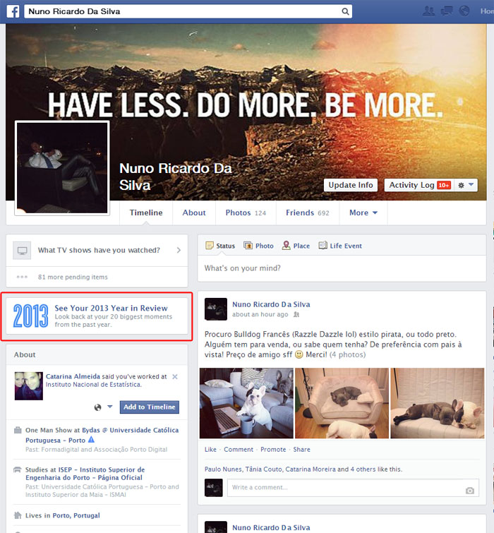 Facebook Year in Review Facebook Year in Review